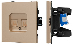 Розетка двойная Ethernet RJ-45 и со шторками, без рамки Arlight SCT-TENDO 054103 500_191_3089530